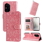 Custodia per telefono in pelle di girasole goffrata, For Honor 300 Pro, For Honor 300, For Honor X9c / Magic7 Lite, For Honor Magic7 Pro