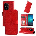 Custodia per telefono in pelle di girasole goffrata, For Honor 400 Lite Global, For Honor 400 Global 156.5mm, For Honor X8c 4G, For Honor 300 Ultra