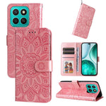 Custodia per telefono in pelle di girasole goffrata, For Honor 400 Lite Global, For Honor 400 Global 156.5mm, For Honor X8c 4G, For Honor 300 Ultra