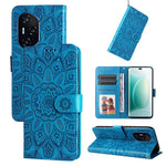 Custodia per telefono in pelle di girasole goffrata, For Honor 400 Lite Global, For Honor 400 Global 156.5mm, For Honor X8c 4G, For Honor 300 Ultra