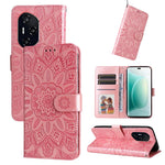 Custodia per telefono in pelle di girasole goffrata, For Honor 400 Lite Global, For Honor 400 Global 156.5mm, For Honor X8c 4G, For Honor 300 Ultra