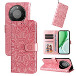 Custodia per telefono in pelle di girasole goffrata, For Honor X5c Plus, For Honor X70 5G, For Honor X6b 4G / X6c 4G / X5b / X5b Plus, For Honor Play 60
