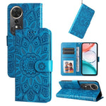 Custodia per telefono in pelle di girasole goffrata, For Honor Magic8, For Honor 400 Smart 5G / X7d 4G / Play 10T 5G, For Honor Play10 4G, For Honor Play 70 Plus