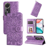 Custodia per telefono in pelle di girasole goffrata, For Honor Magic8, For Honor 400 Smart 5G / X7d 4G / Play 10T 5G, For Honor Play10 4G, For Honor Play 70 Plus
