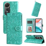 Custodia per telefono in pelle di girasole goffrata, For Honor Magic8, For Honor 400 Smart 5G / X7d 4G / Play 10T 5G, For Honor Play10 4G, For Honor Play 70 Plus