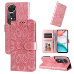 Custodia per telefono in pelle di girasole goffrata, For Honor Magic8, For Honor 400 Smart 5G / X7d 4G / Play 10T 5G, For Honor Play10 4G, For Honor Play 70 Plus