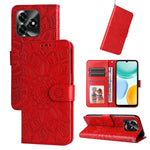 Custodia per telefono in pelle di girasole goffrata, For Honor X5c Plus, For Honor X70 5G, For Honor X6b 4G / X6c 4G / X5b / X5b Plus, For Honor Play 60