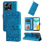 Custodia per telefono in pelle di girasole goffrata, For Honor X5c Plus, For Honor X70 5G, For Honor X6b 4G / X6c 4G / X5b / X5b Plus, For Honor Play 60
