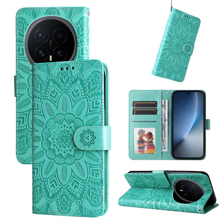 Custodia per telefono in pelle di girasole goffrata, For Honor Magic8, For Honor 400 Smart 5G / X7d 4G / Play 10T 5G, For Honor Play10 4G, For Honor Play 70 Plus