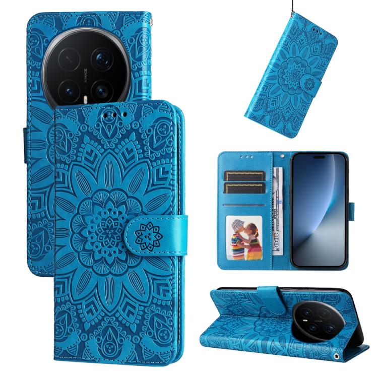 Custodia per telefono in pelle di girasole goffrata, For Honor X6d 5G / Play 60A 5G, For Honor X8d 4G, For Honor 500 / 500 Pro Global 155.8mm, For Honor Magic8 Pro