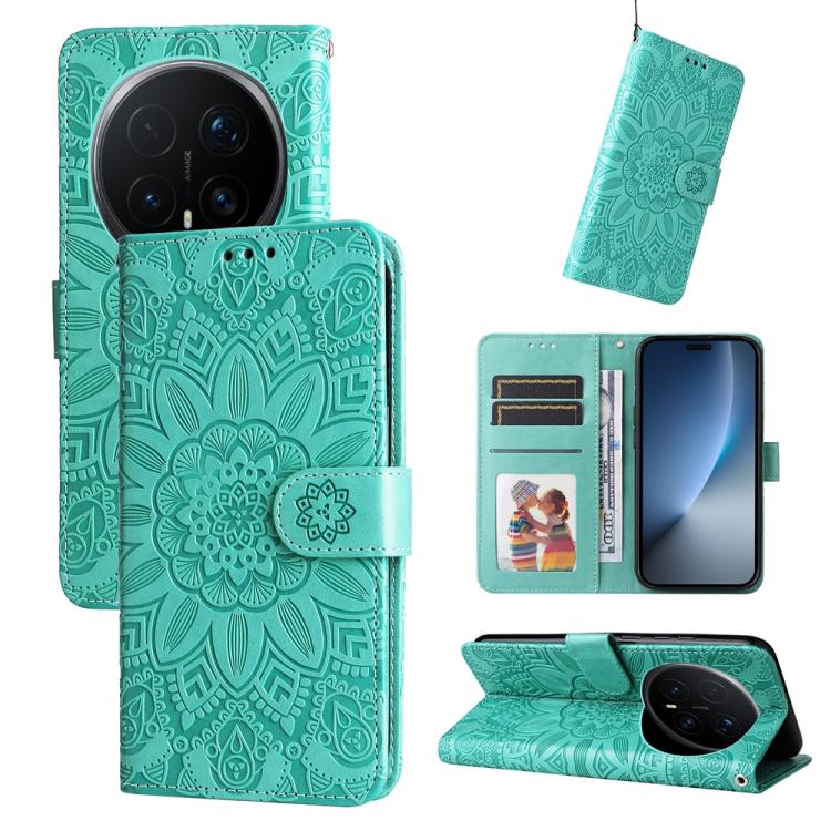 Custodia per telefono in pelle di girasole goffrata, For Honor X6d 5G / Play 60A 5G, For Honor X8d 4G, For Honor 500 / 500 Pro Global 155.8mm, For Honor Magic8 Pro