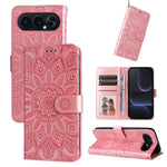 Custodia per telefono in pelle di girasole goffrata, For Honor X6d 5G / Play 60A 5G, For Honor X8d 4G, For Honor 500 / 500 Pro Global 155.8mm, For Honor Magic8 Pro