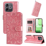 Custodia per telefono in pelle di girasole goffrata, For Honor 600 Smart 5G, For Honor Play 80 Plus 5G, For Honor 600 Global / 600 Pro Global, For Honor 600 Lite Global