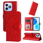 Custodia per telefono in pelle di girasole goffrata, For Honor X6d 5G / Play 60A 5G, For Honor X8d 4G, For Honor 500 / 500 Pro Global 155.8mm, For Honor Magic8 Pro