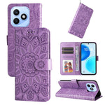 Custodia per telefono in pelle di girasole goffrata, For Honor X6d 5G / Play 60A 5G, For Honor X8d 4G, For Honor 500 / 500 Pro Global 155.8mm, For Honor Magic8 Pro