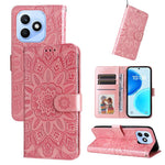 Custodia per telefono in pelle di girasole goffrata, For Honor X6d 5G / Play 60A 5G, For Honor X8d 4G, For Honor 500 / 500 Pro Global 155.8mm, For Honor Magic8 Pro