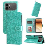 Custodia per telefono in pelle di girasole goffrata, For Honor 600 Smart 5G, For Honor Play 80 Plus 5G, For Honor 600 Global / 600 Pro Global, For Honor 600 Lite Global