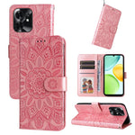Custodia per telefono in pelle di girasole goffrata, For Honor X6d 5G / Play 60A 5G, For Honor X8d 4G, For Honor 500 / 500 Pro Global 155.8mm, For Honor Magic8 Pro