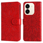 Custodia in pelle goffrata per Honor 600 Smart 5G con supporto e portafoglio