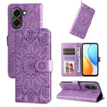 Custodia per telefono in pelle di girasole goffrata, For Honor 600 Smart 5G, For Honor Play 80 Plus 5G, For Honor 600 Global / 600 Pro Global, For Honor 600 Lite Global