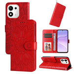 Custodia per telefono in pelle di girasole goffrata, For Honor 600 Smart 5G, For Honor Play 80 Plus 5G, For Honor 600 Global / 600 Pro Global, For Honor 600 Lite Global