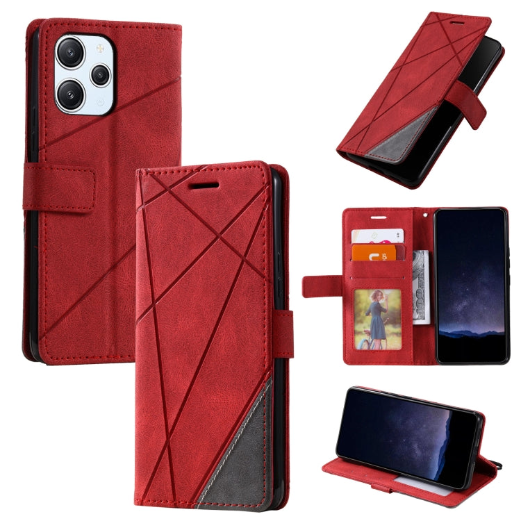 Custodia portafoglio in pelle flip per Redmi 12 4G