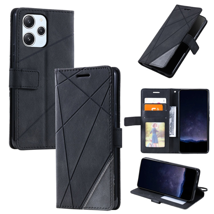 Custodia portafoglio in pelle flip per Redmi 12 4G