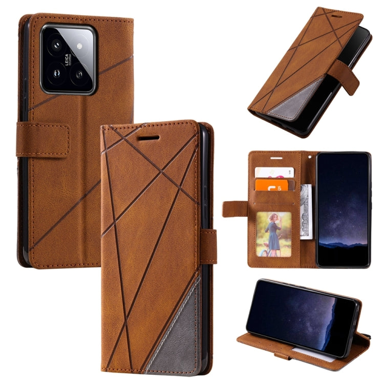 Custodia portafoglio in pelle flip per Xiaomi 14 Ultra