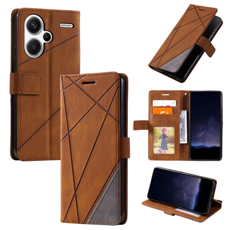 Custodia portafoglio in pelle flip per Xiaomi Redmi 13C