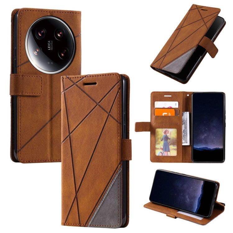 Custodia portafoglio in pelle flip per Xiaomi 14 Ultra
