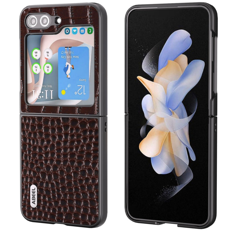 Custodia in pelle con motivo coccodrillo per Samsung Galaxy Z Fli