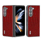 Custodia in pelle con motivo coccodrillo per Samsung Galaxy Z Fli