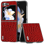 Custodia in pelle con motivo coccodrillo per Samsung Galaxy Z Fli