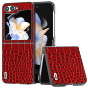 Custodia in pelle con motivo coccodrillo per Samsung Galaxy Z Fli