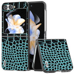 Custodia in pelle con motivo coccodrillo per Samsung Galaxy Z Fli