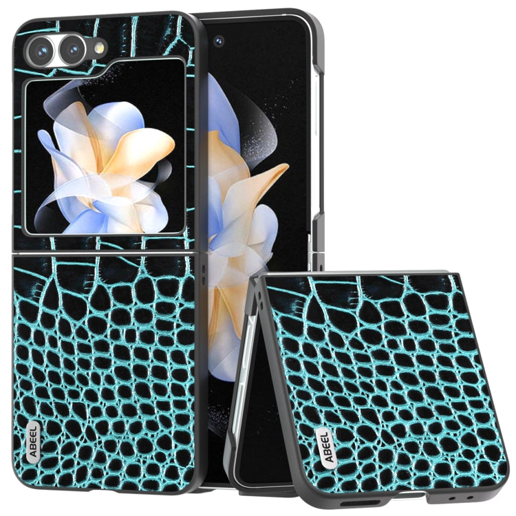 Custodia in pelle con motivo coccodrillo per Samsung Galaxy Z Fli