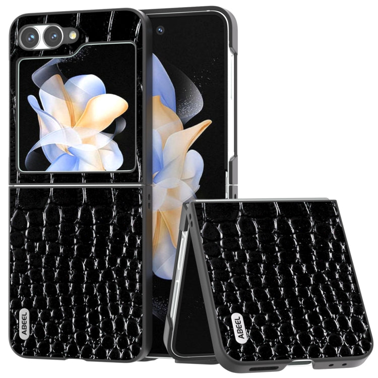Custodia in pelle con motivo coccodrillo per Samsung Galaxy Z Fli