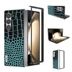 Custodia in pelle con motivo coccodrillo per Samsung Galaxy Z Fli