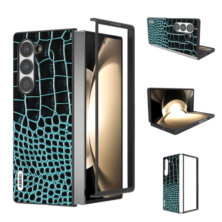 Custodia in pelle con motivo coccodrillo per Samsung Galaxy Z Fli