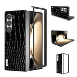 Custodia in pelle con motivo coccodrillo per Samsung Galaxy Z Fli