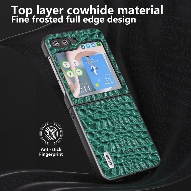 Custodia in vera pelle per Samsung Galaxy Z Flip5 con bordo nero
