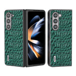 Custodia in vera pelle per Samsung Galaxy Z Flip5 con bordo nero