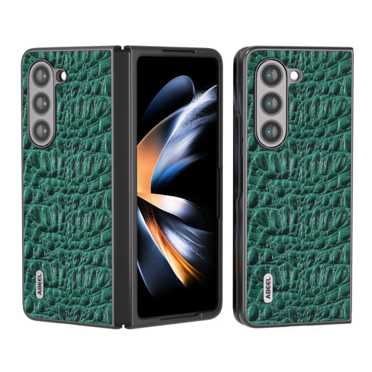 Custodia in vera pelle per Samsung Galaxy Z Flip5 con bordo nero