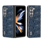 Custodia in vera pelle per Samsung Galaxy Z Flip5 con bordo nero