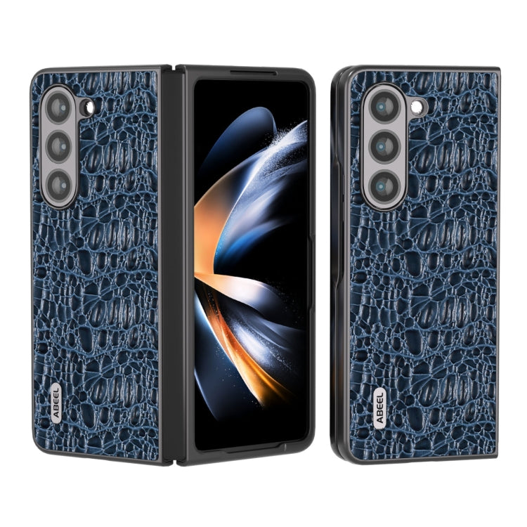 Custodia in vera pelle per Samsung Galaxy Z Flip5 con bordo nero