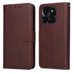 Custodia per telefono in pelle a conchiglia con struttura in vitello classico, For Honor Play 50 Plus, For Honor X6a, For Honor X50, For Honor X50i 5G