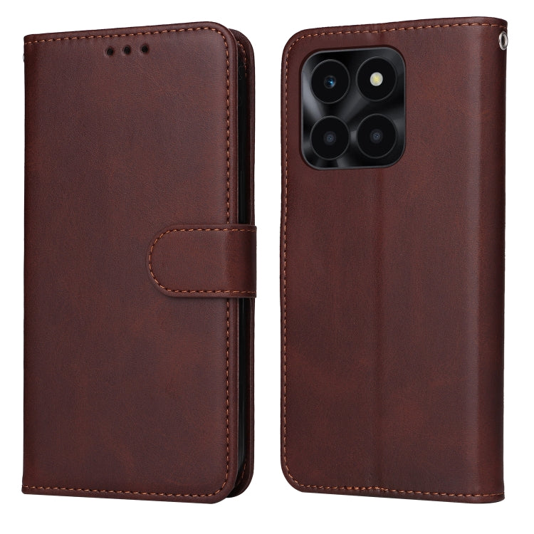 Custodia per telefono in pelle a conchiglia con struttura in vitello classico, For Honor Play 50 Plus, For Honor X6a, For Honor X50, For Honor X50i 5G