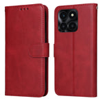 Custodia per telefono in pelle a conchiglia con struttura in vitello classico, For Honor Play 50 Plus, For Honor X6a, For Honor X50, For Honor X50i 5G