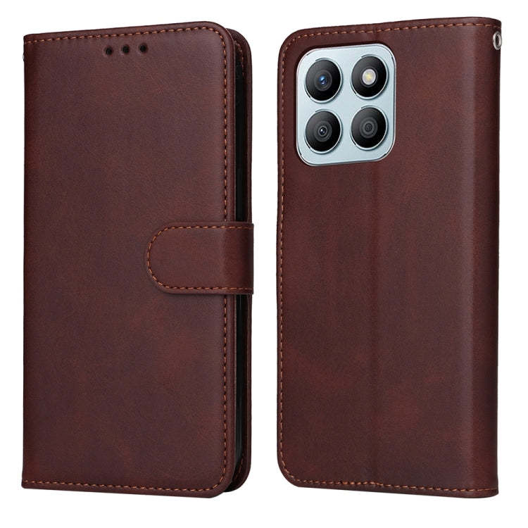 Custodia per telefono in pelle a conchiglia con struttura in vitello classico, For Honor 200 Pro, For Honor 200 Lite Global, For Honor Magic6 Pro, For Honor X8b