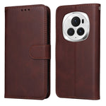 Custodia per telefono in pelle a conchiglia con struttura in vitello classico, For Honor 200 Pro, For Honor 200 Lite Global, For Honor Magic6 Pro, For Honor X8b
